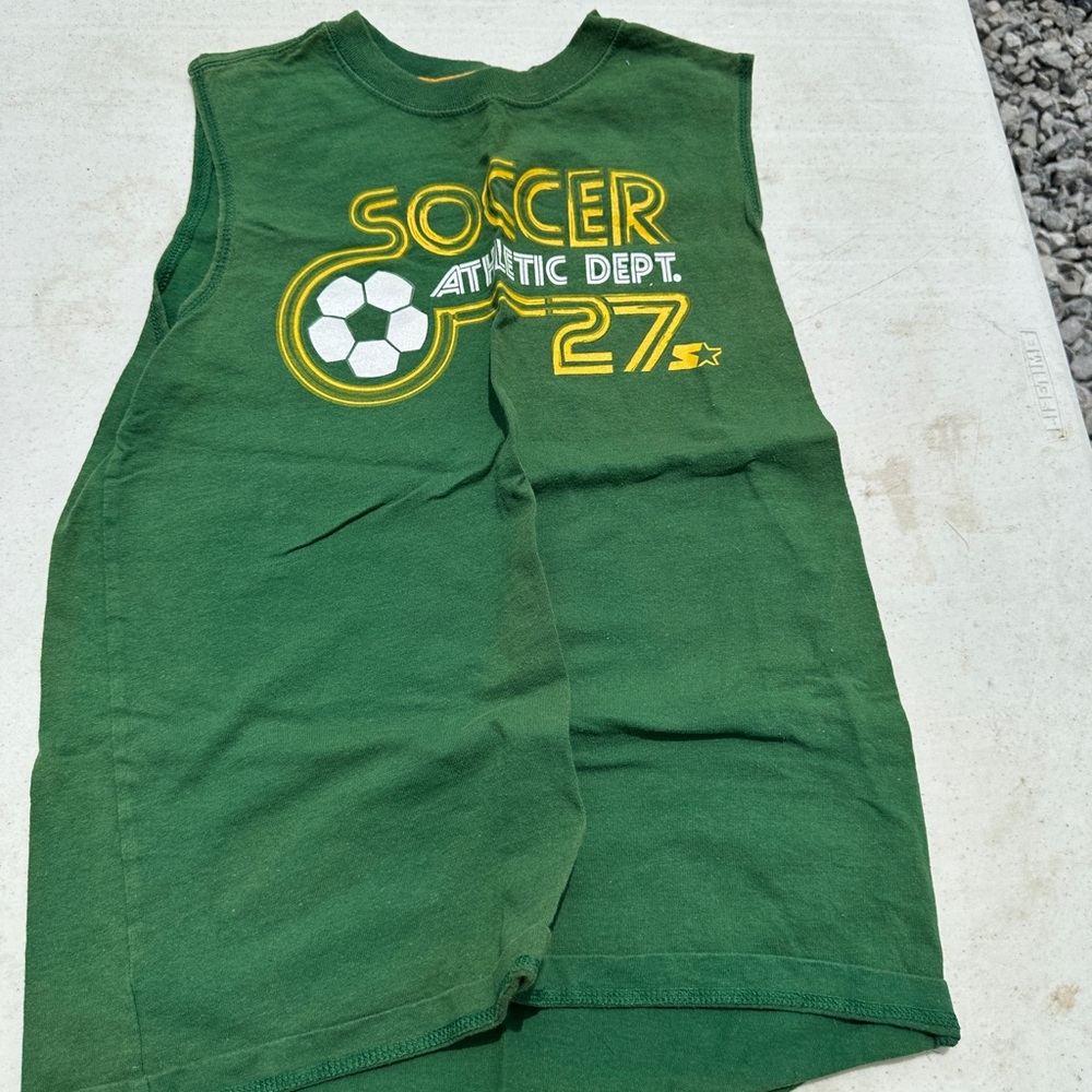 STARTER Green Soccer Athletic Dept Kids Tank Top